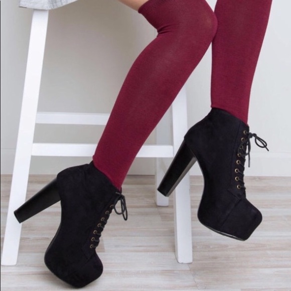 Black platform booties - Picture 4 of 6